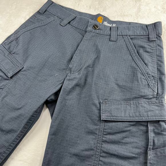 Carhartt Relaxed Fit Force Broxton Cargo Shorts Men’s size 32 Gray - Picture 6 of 9